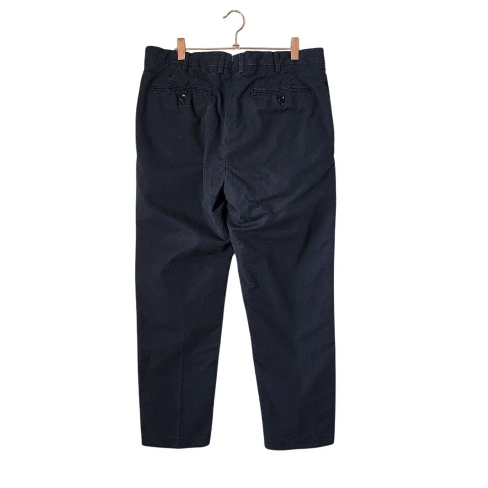 LORO PIANA Navy Cotton Chino‎ Pants Quiet Luxury Italy 50
